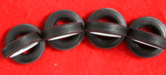 TIRES( 8 ) BEAUTIFUL F/STONE SUPREME( CLASSIC WIDE &PIN WHITE/WALLS ) 1/25 SCALE