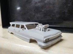 1/24 scale resin 3d printed Blown 1963 Bel Air Wagon drag body model slot car