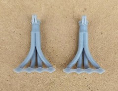 RESIN 3D PRINTED 1/24 MUD, PULLING, DEMO DERBY VERTICAL HEADERS W/ FLAPPER SHORT
