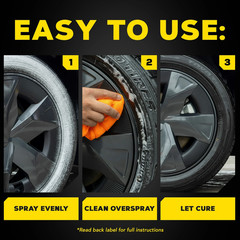 Tire Foam Cleaner and Shine Spray 19 Oz 2 Pack Automotive Car Care