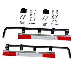Pair Mud Flap Hangers Kit 30″ Use 24″ Wide Semi Truck Mudflaps Steel Straight