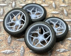 Resin 21/20 Inch Brixton UltraSports Model car Wheels and Tires 1/24 1/25 scale