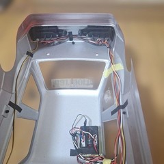 BMW E30 1/10 RC Car Body Shell Marlboro Red LED Headlights