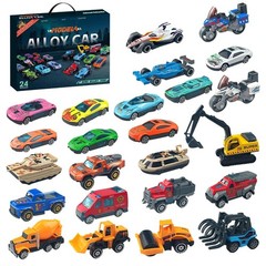 Advent Calendar 2025 for Kids Alloy Car Engineering Set Boys coloful