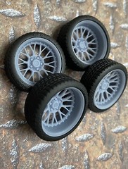 Resin 21/20 Inch BBS “Boss” Model car Wheels and Tires 1/24 1/25 scale