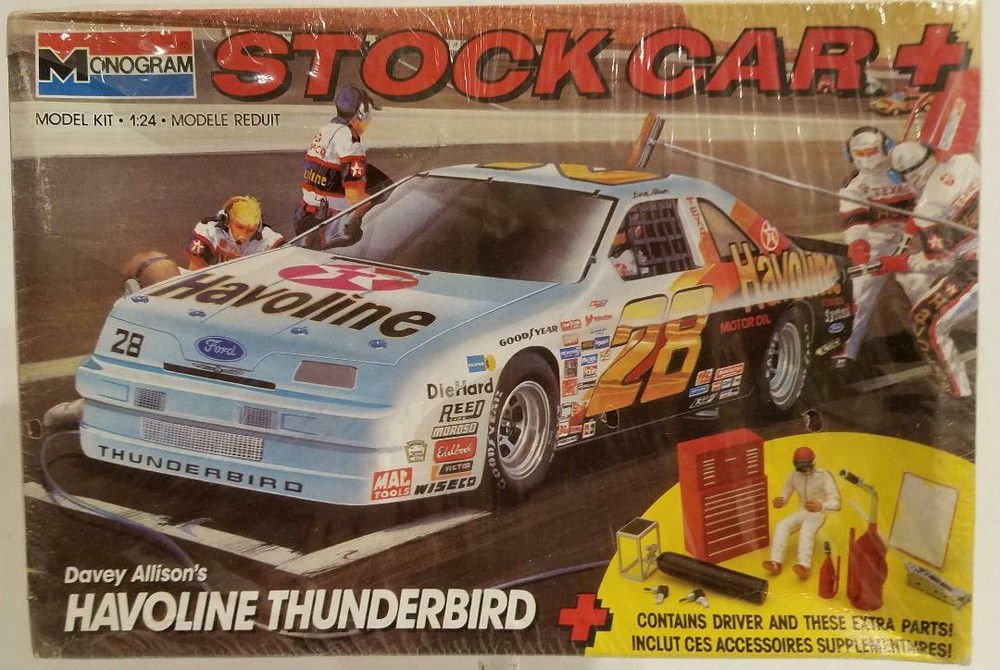 Monogram Stock Car + Davey Allison’s Havoline Thunderbird 1/24 Scale Plastic Mod