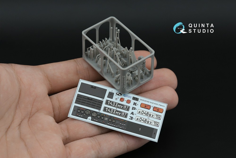 QD+35162 Quinta Studio 1:35 KrAZ-6322 Interior 3D Decal for Takom kits