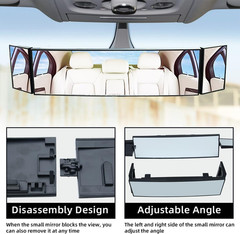 Car Rear View Mirror, 15.1” Anti-Glare Panoramic Wide Angle Rearview M