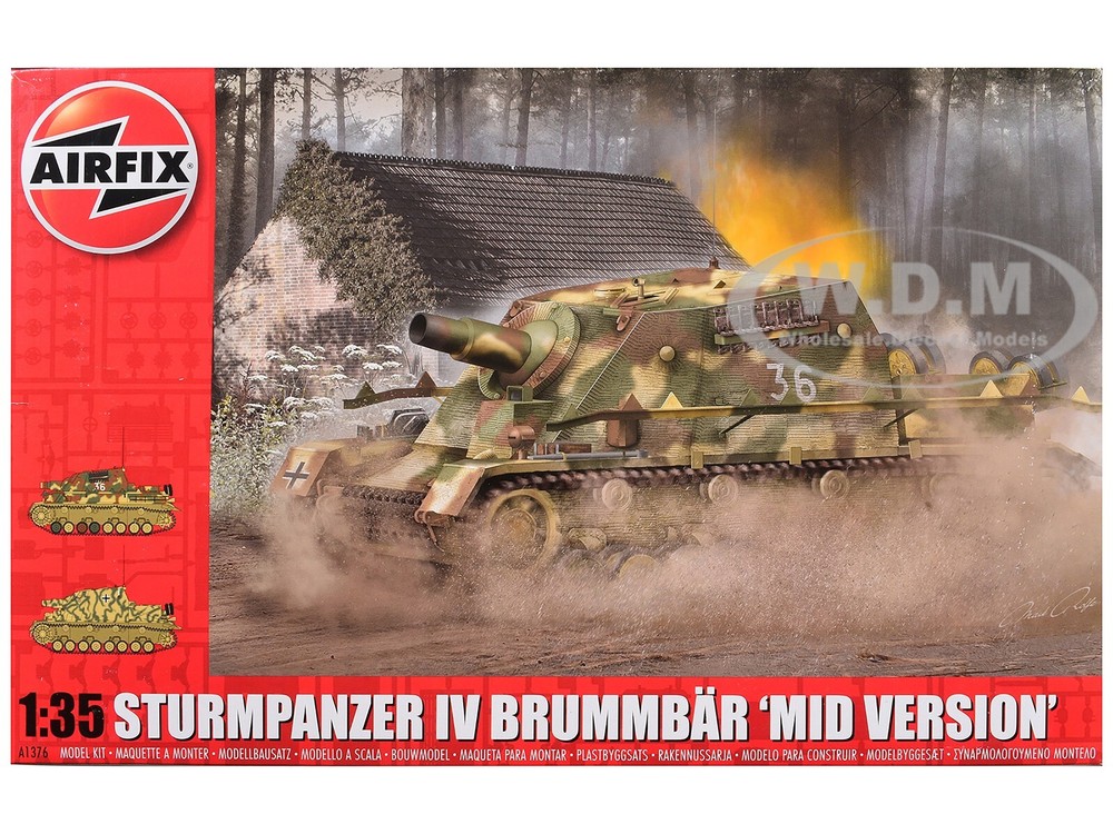 LEVEL 3 MODEL KIT STURMPANZER IV BRUMMBAR TANK 1/35 SCALE MODEL BY AIRFIX A1376