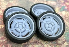 1/24 Scale: 24-Inch “Raceline C10” Wheels And Tires; Resin;1/25