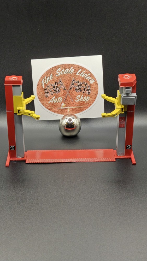 2 Post Car Lift Diorama Shop Auto Garage 1/24 1/25 Kit Built