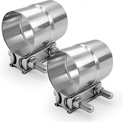 2.5 Inch Exhaust Clamp, 2 1/2 Lap Joint Band Clamp Stainless Steel 304 for 2.5″
