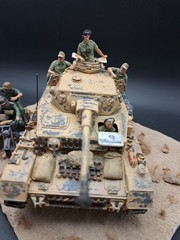 Built 1/35 German WWII Panzer Tank Motorcycle W/ Sidecar 6 Figures Diorama