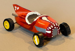 Vintage Custom Built Wood Midget Racer Model Indy 500 Marx Slush Race Stock Car