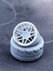 1:24, 1/25 Scale resin 3d Printed Wheel Set For Scale Modeling