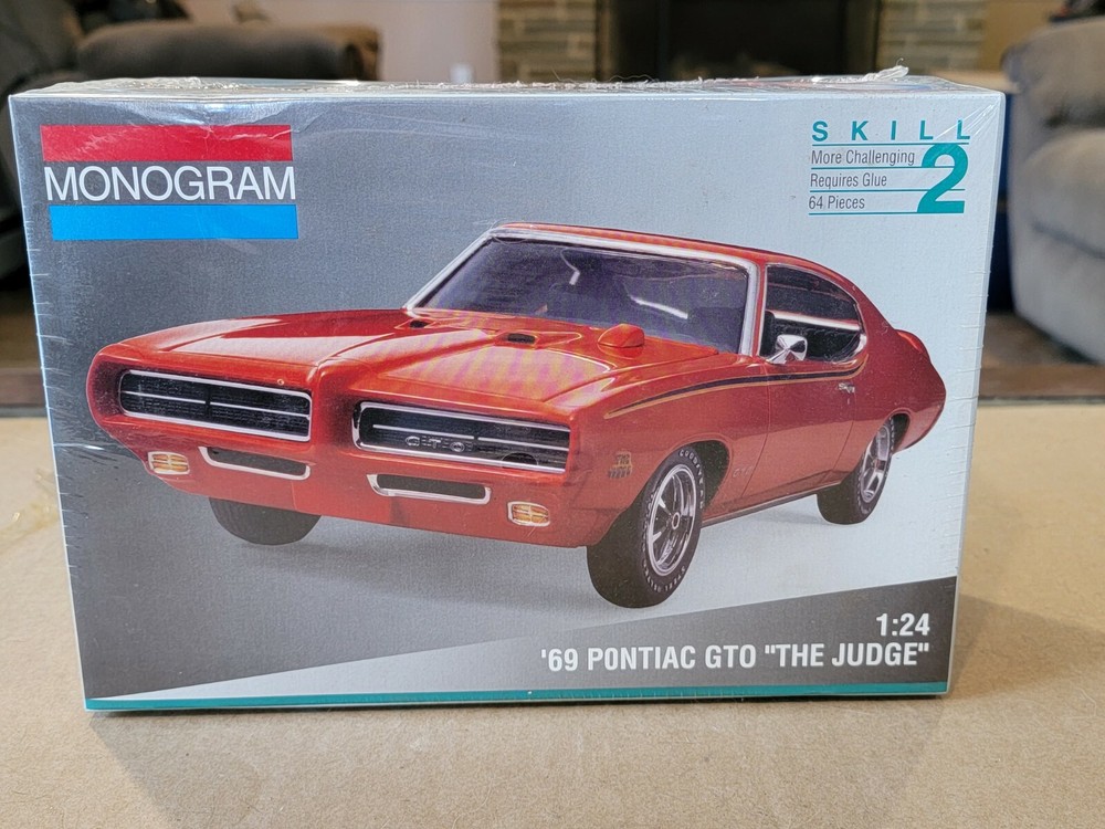 1969 Pontiac GTO Judge Model Car Kit Sealed Vintage Monogram 1/24 1994 2443 B54