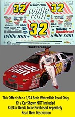 NASCAR DECAL #32 WHITE RAIN 1997 BGN FORD THUNDERBIRD DALE JARRETT SLIXX 1/24