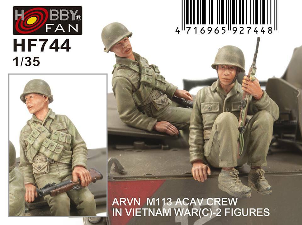 Hobby Fan 1/35 HF-744 ARVN M113 ACAV Crew (Vietnam War) (Set.C) – 2 Figures