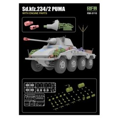 Rye field Model #5110 1/35 Sd.Kfz.234/2 PUMA with Engine Parts