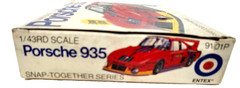 Entex Porsche 935 Snap Together Series Model Kit 1/43 Complete 9101P Japan 1980s