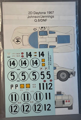1/24 Waterslide decals by Starfighter for 330P4/412P Daytona & Lemans 24h 1967
