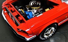 Ford Mustang Cobra GT12Race Car24Hot Rod1969Custom Built Metal Body 1:18 Model