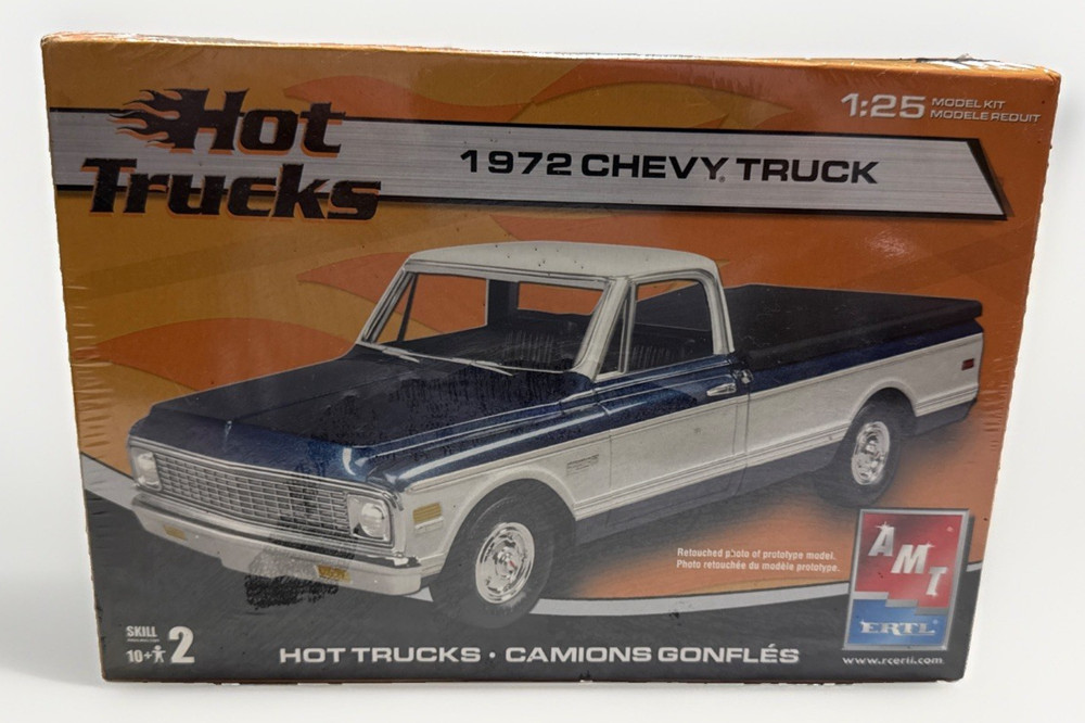 AMT 1:25 Car Kit 1972 Chevy Truck Hot Trucks Factory Sealed New