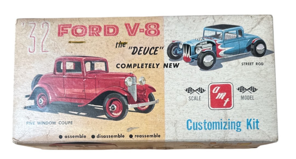 Vintage 60s AMT Scale Model 1932 Ford V8 Coupe ‘THE DEUCE’ Customizing Kit #2232