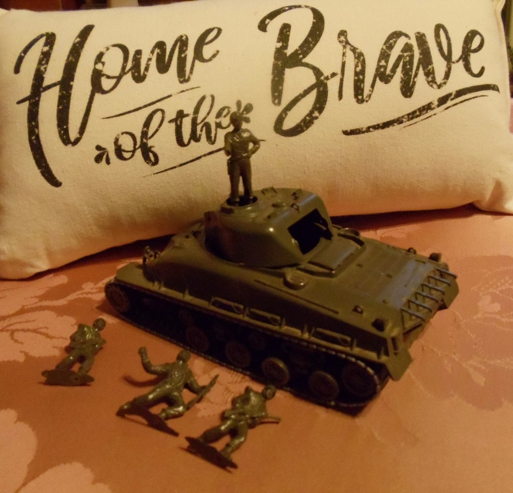 Vtg Revell Model SHERMAN Army Tank 1956 for Parts Or Repair