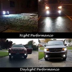 Alla Lighting Premium 80W 5201 DRL PS19W 5202 LED Fog Lights Bulbs Upgrade, 6000