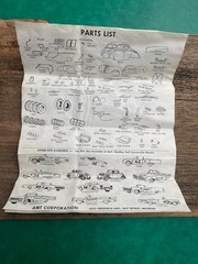 SET OF 7 VINTAGE ORIGINAL INSTRUCTIONS FROM AMT 3 in 1 CUSTOMIZING MODEL KITS