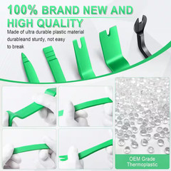 Auto Trim Removal Tool Kit Plastic Pry Tool Set Green 5-Pieces for Interior Door