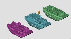 1/ 700/350 63C IFV 81C Amphibious Command Car 70 Amphibious SPH Unpainted Model
