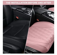 BWTJF Front Car Seat Bottom Covers 2 Pack, Universal Auto Seat Cushions, Nappa L