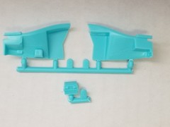 1957 Corvette WHEEL WELL INNER FENDERS & BATTERY from AMT 1:25 Model Kit 57