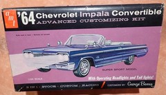 AMT 1963 Chevrolet Impala CV Lighted model kit unbuilt screw bottom 60s issue