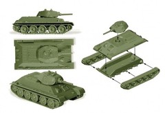 1/100 T-34/76 model 1940 Soviet medium tank Zvezda 6101 Model kit(Art of Tactic)