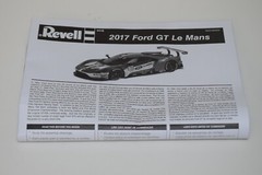 REVELL 2017 FORD GT LE MANS 85-4418 ⭐PARTS⭐ INSTRUCTION BOOKLET 1:24