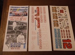 Lee Roy Yarbrough #12 1966 Dodge Charger 1/24th scale decals LoboGraphix