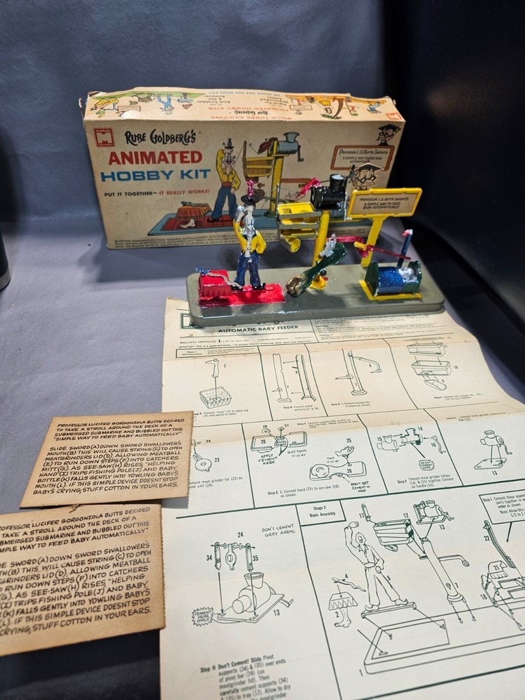 MARKS RUBE GOLDBERGS ANIMATED HOBBY KIT AUTOMATIC BABY FEEDER MODEL KIT