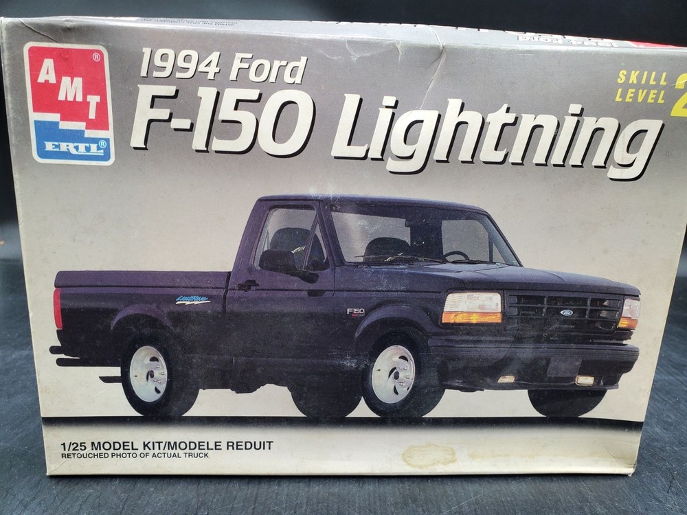 😎🚦AMT ERTL 1994 Ford F-150 Lightning 1:25 Scale Model Kit #6153 – bad decals🤑