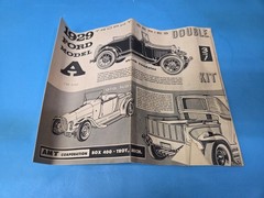 Vtg AMT 1929 Ford Model A Trophy Series 3-in-1 Instruction Sheet Only Original