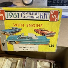 Vintage Rare AMT 1961 Ford Convertible 3 In 1 Kit #149 Started Rebuilder