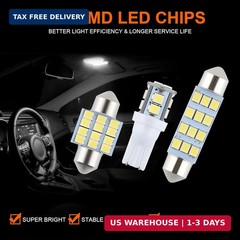iFunyLED 24 Pieces Dome Light LED Car Interior Bulb Kit Set 194 T10 DE3175 578 3