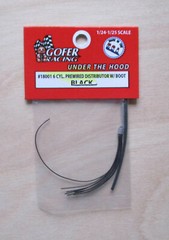 BLACK PREWIRED 6 Cy DISTRIBUTOR BOOT 1:24 1:25 GOFER RACING CAR MODEL PART 18001