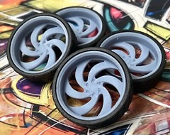 1/24 Resin 26 Scale-Inch Strada “Retro 6” Model Car Wheels/Tires,1/25, Donk