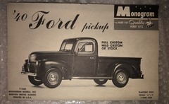 Vintage Monogram 1940 Ford Pick- Up 4 Way Customizing Kit 1/24 Unbuilt Nice!