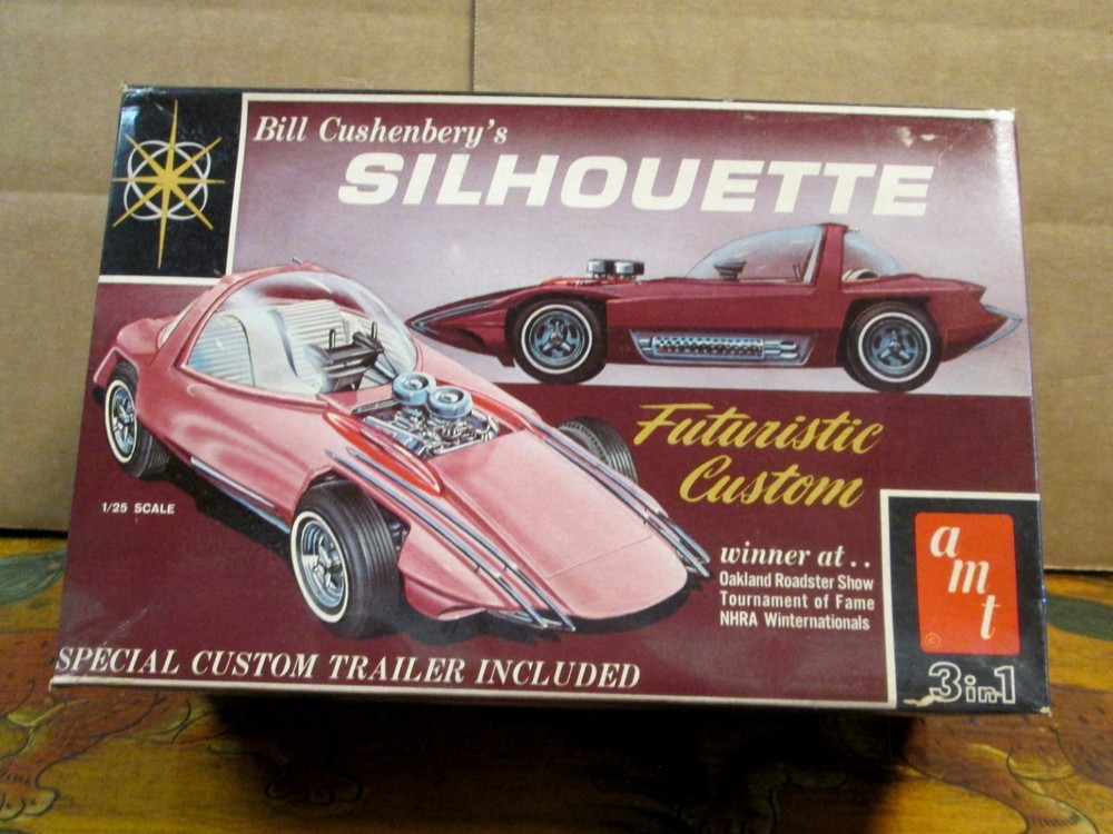 SILHOUETTE CUSTOM CAR & TRAILER, AMT 2162-200, c. 1960s, Unbuilt and Complete