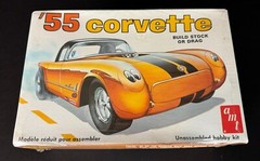 AMT 1955 Corvette Stock or Drag 1/25 Scale 1976 Model Kit FACTORY SEALED
