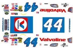 #44 Valvoline “RETRO” Dodge 1/24th – 1/25th Scale Nascar Waterslide Decals